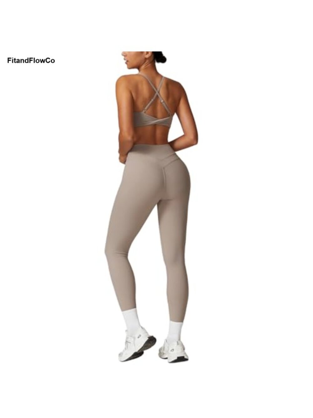 2 Piece Workout Set Adjustable Strap Sports Bra High Waist Leggings